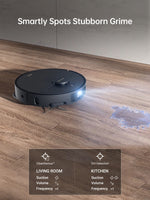 Load image into Gallery viewer, Dreame X40 Ultra Robot Vacuum highlighting a stain with dirt detection technology.
